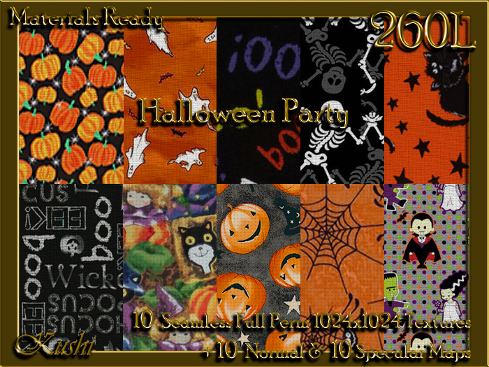 !Kushi! HalloweenParty Textures -WEAR TO UNPACK