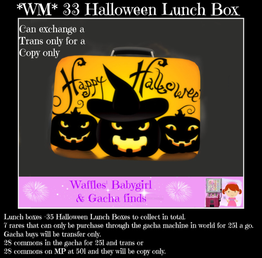 *WM* 33 Halloween Lunch box
