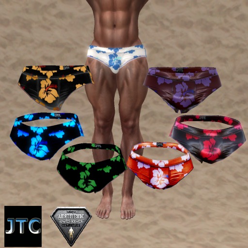 JTC Jock Brief Black [FATPAK] HIBISCUS[BOX] AESTHETIC