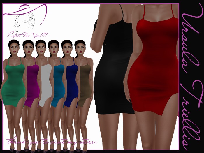 0004702-Mini Dress w/Slit (M.T.)