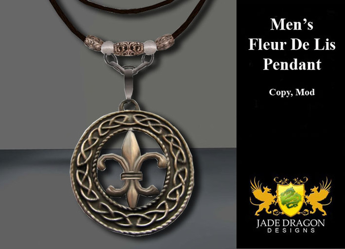 Fleur De Lis  Pendant - Men's