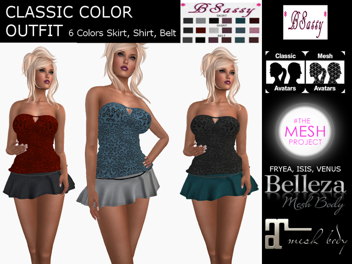 *BSASSY* CLASSIC COLOR DRESS WITH TEXTURE HUD