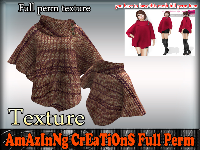 AmAzInG CrEaTiOnS Texture Poncho Cape 1