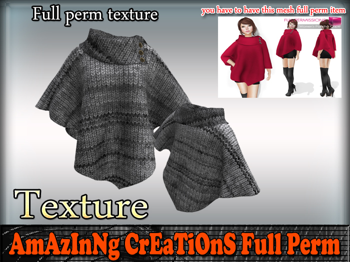 AmAzInG CrEaTiOnS Texture Poncho Cape 2