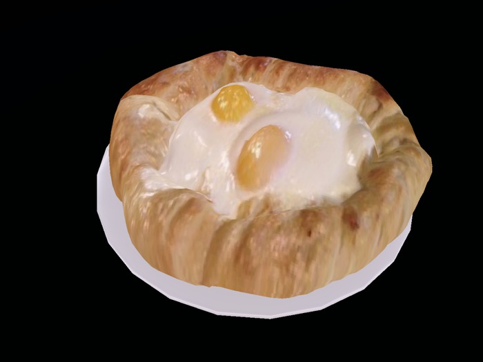 Mesh Baked Eggs in Bread