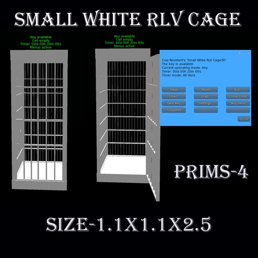 Small White RLV Cage