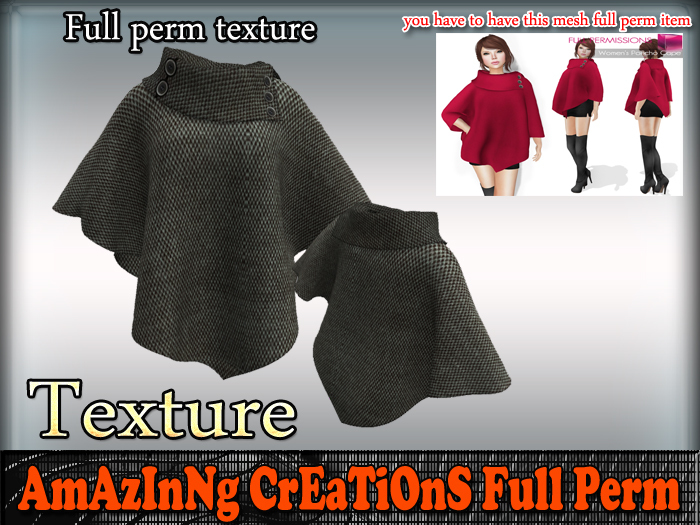 AmAzInG CrEaTiOnS Texture Poncho Cape 48