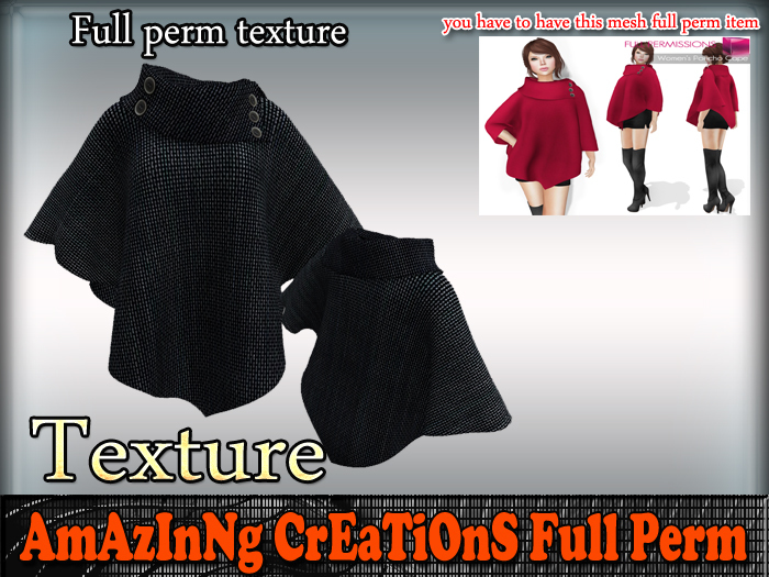 AmAzInG CrEaTiOnS Texture Poncho Cape 59