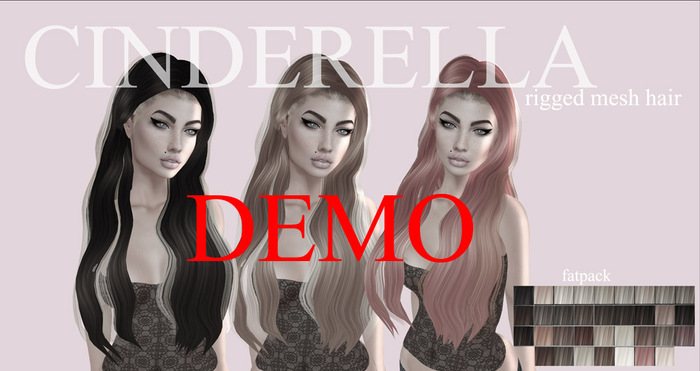 :: # MLT DEMO CINDERELLA mesh hair - fatpack