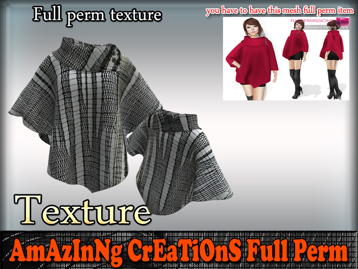 AmAzInG CrEaTiOnS Texture Poncho Cape 82