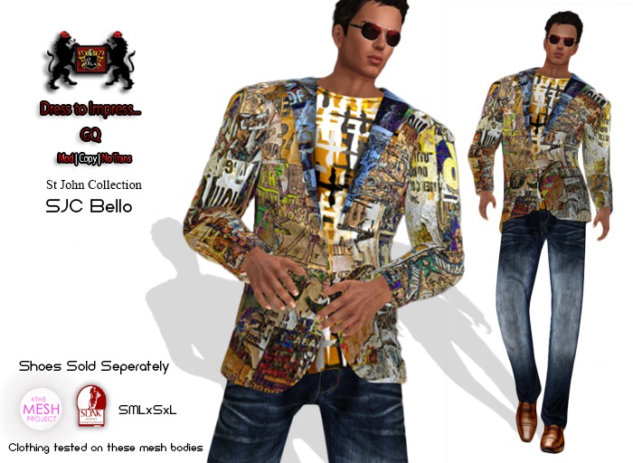Second Life Marketplace - GQ - Johns Collection ~ Bello - Casual Mesh ...
