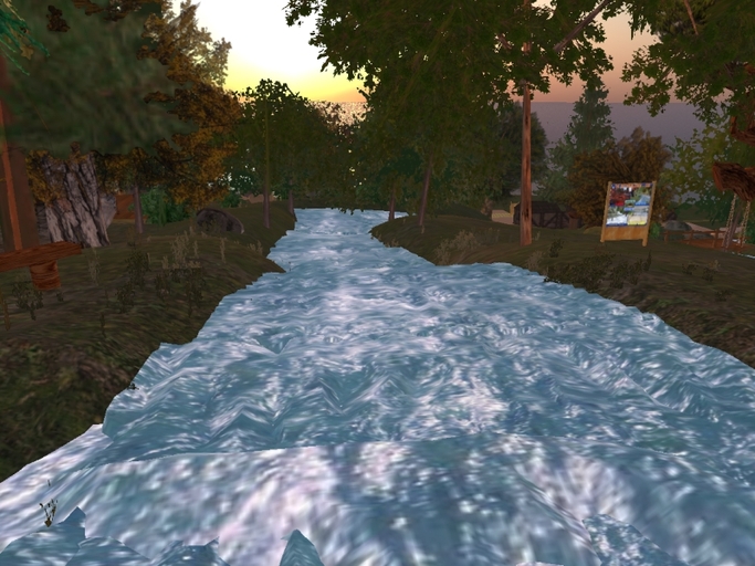 SCULPTED RIVER WATER+WATERFALL