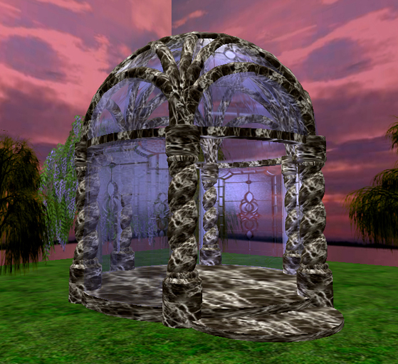Pavillon Gazebo Marble black/white