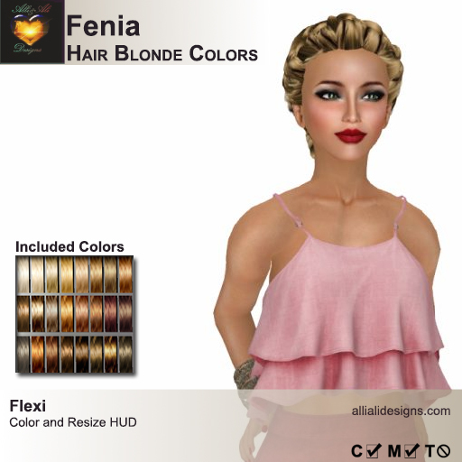 A&A Fenia Hair Blonde Colors Pack. Elegant womens updo