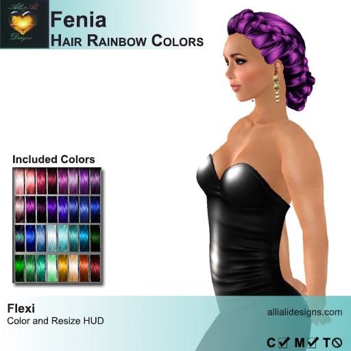 A&A Fenia Hair Rainbow Colors Pack. Elegant womens updo