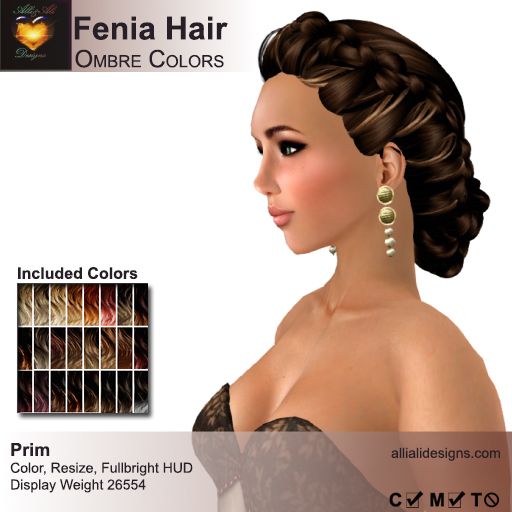 A&A Fenia Hair Ombre Colors Pack. Elegant womens updo