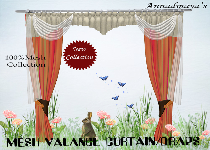 MESH VALANCE CURTAIN/DRAPS v.12