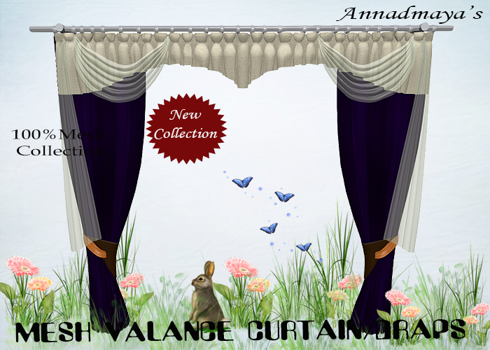 MESH VALANCE CURTAIN/DRAPS v.21