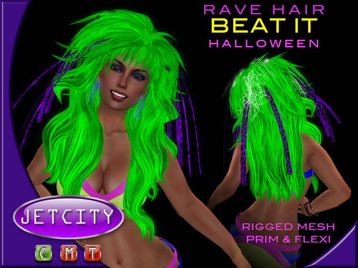 JETCITY > RAVE HAIR - "BEAT IT" - HALLOWEEN