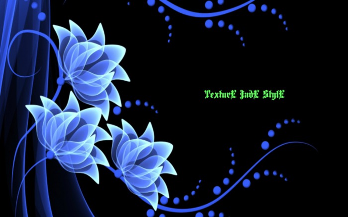 Texture Wall Oriental Flower Blue