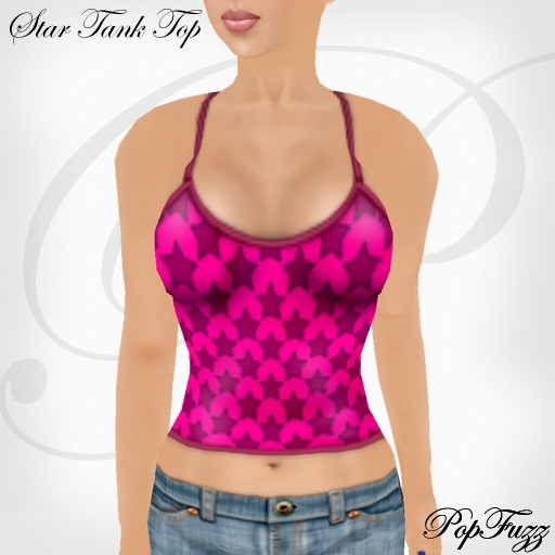 Hot Pink Stars Tank Top by PopFuzz