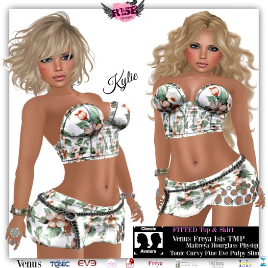 FITTED MESH OUTFIT KYLIE TOP & SKIRT