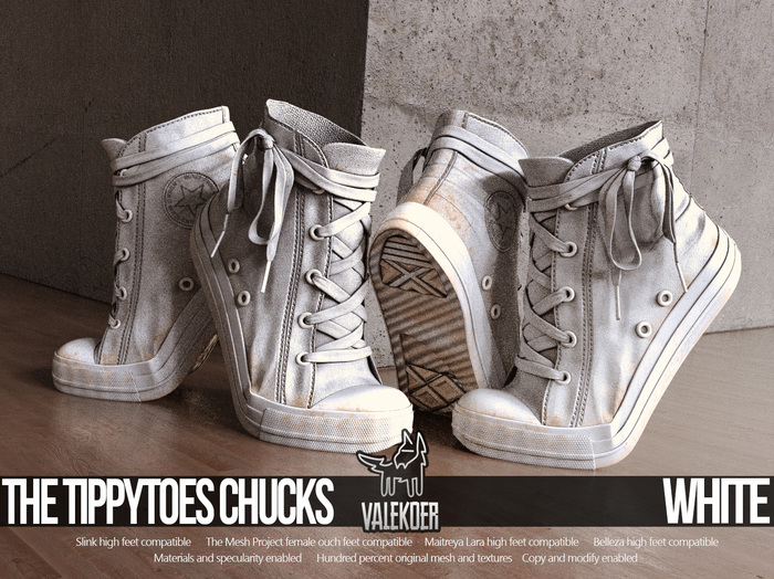 [VALE KOER] TIPPYTOE CHUCKS WHITE