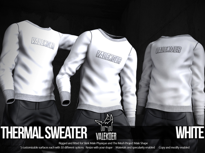 [VALE KOER] THERMAL SWEATER WHITE