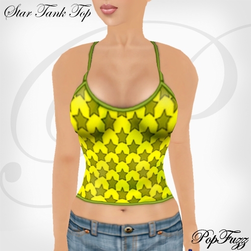 Yellow Stars Tank Top by PopFuzz