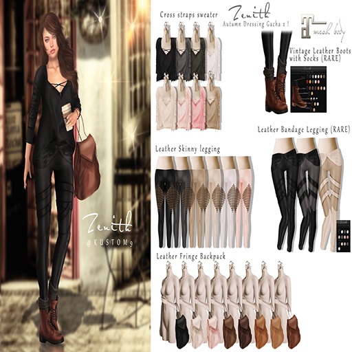 =Zenith=Leather Skinny legging (Rose)