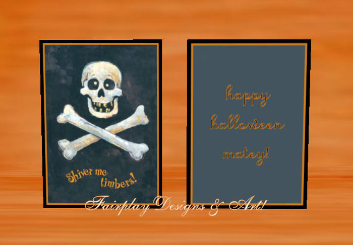 Jumbo Halloween Card 'Happy Halloween Matey' Touch/Switch