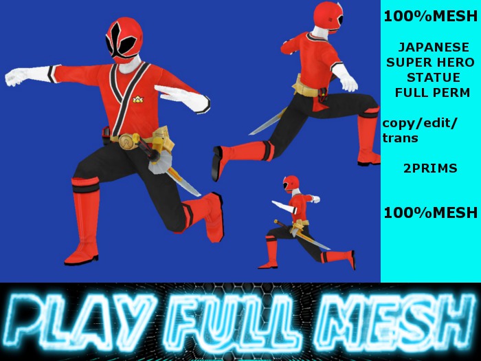 **Japanese Super Hero Statue FullPerm**PlayFullMeshmp