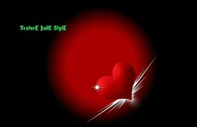 Texture Wall Heart Image Red/Black