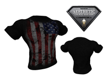 Aesthetic T-Shirt - USA Flag Black
