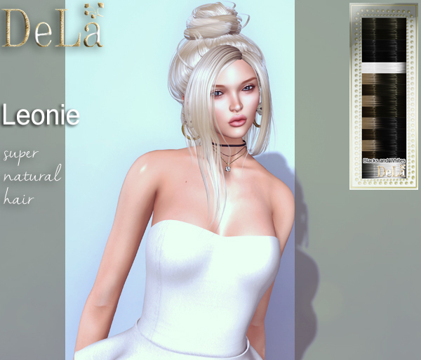 =DeLa*= Mesh Hair "Leonie" Blacks and Whites