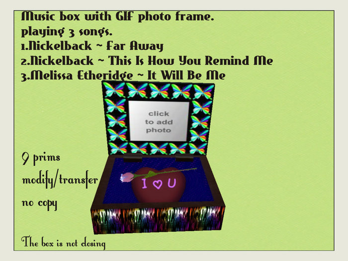 Music Box playing 3 songs