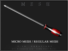 T-3D Creations [ Screwdriver 02 ]  MESH - Full Perm -