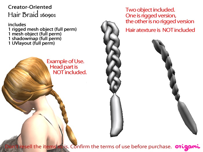 DEMO origami~* Hair Braid 160901