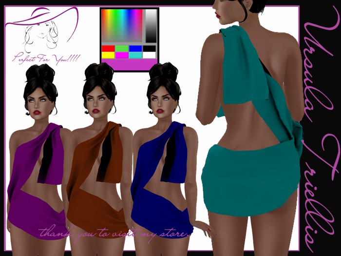 0005021 Drape Mini Dress (HUD)