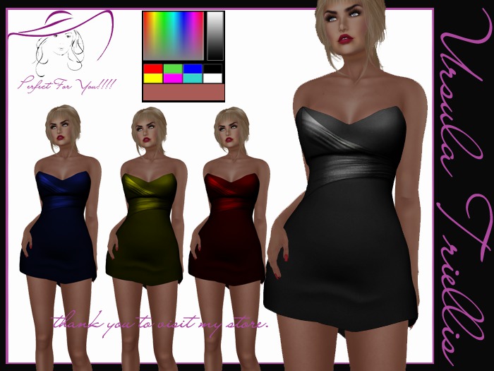 0004989 Mini Dress Single Front (HUD)