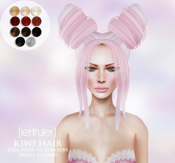 Second Life Marketplace {Letituier} Kiwi Hair Fatpack