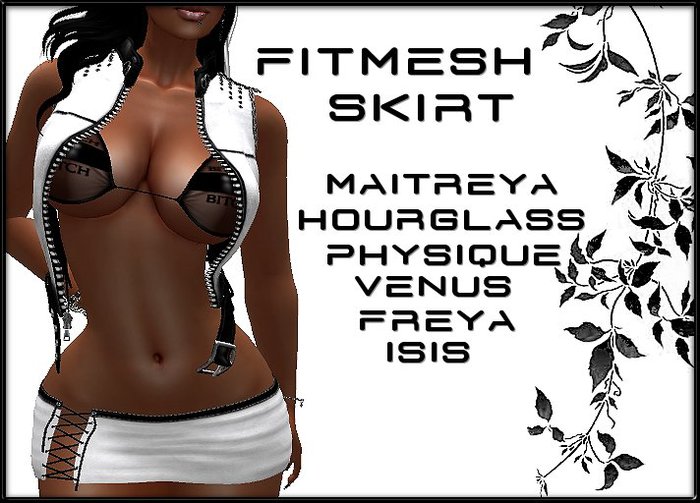 White Leather Laced Mini Skirt - Mesh Bodies