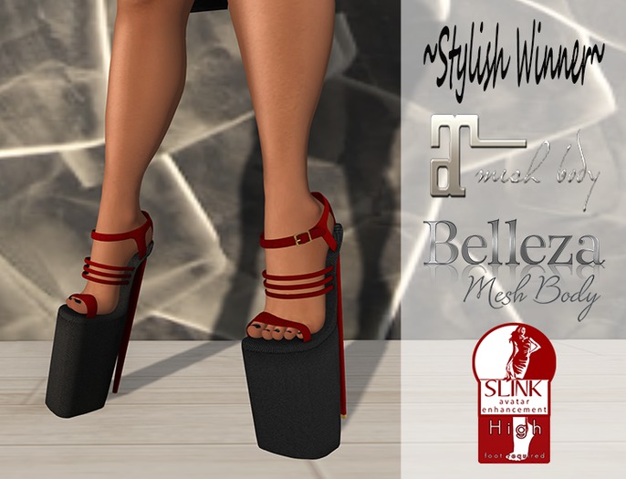 ~Stylish Winner~ Sandals Extreme (Black-Red )