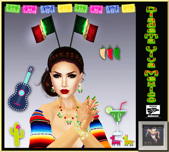 IzelCouture Diadema Viva Mexico