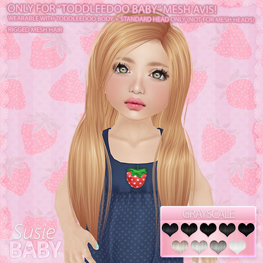 ToddleeDoo Hair SUSIE - Grayscale {BABY only}