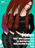 KO-H Kylie Biker Leather Jacket Maitreya Lara - Color  Pack