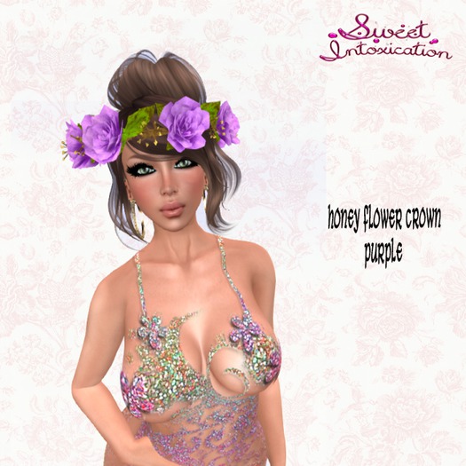 ::Sweet Intoxication:: Honey Flower Crown - Purple