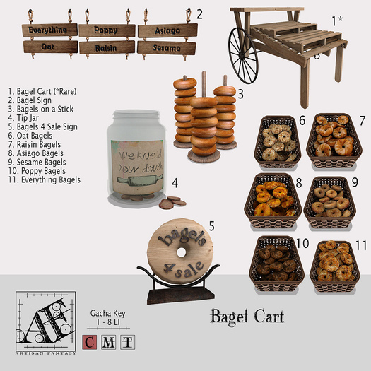 *AF* Bagel Cart Bagel Sign