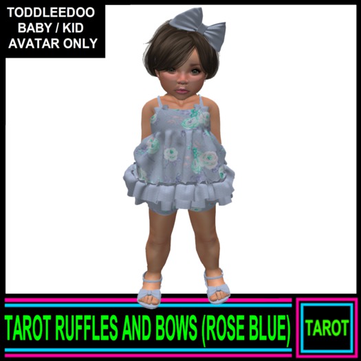 TAROT RUFFLES AND BOWS (BLUE ROSE)
