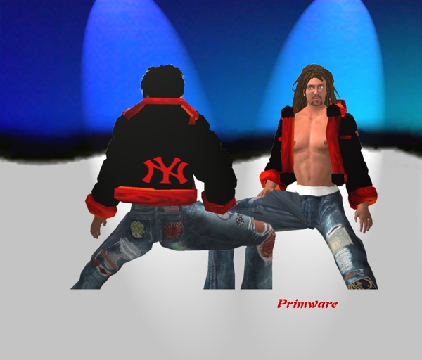 Men's Winterjacket Black & Red